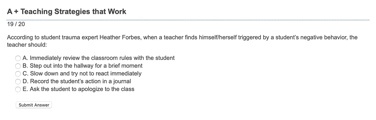 image of multiple choice assessment question 1