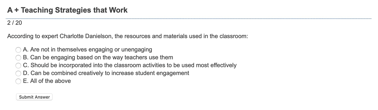 image of multiple choice assessment question 1