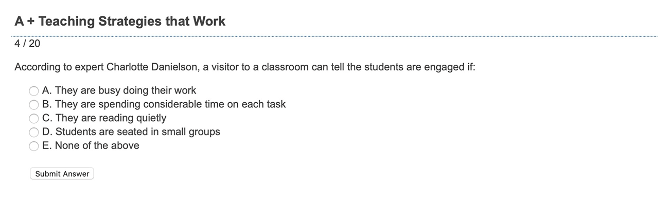 image of multiple choice assessment question 1